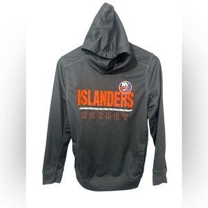 NHL NY New York Islanders Ice Hockey Hoodie Sweatshirt Youth L 14 16 Gray